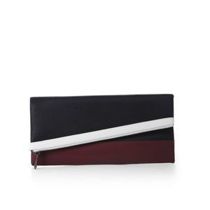 BCBGMAXAZRIAAsymmetric Fold-Over Clutch Bag, Black